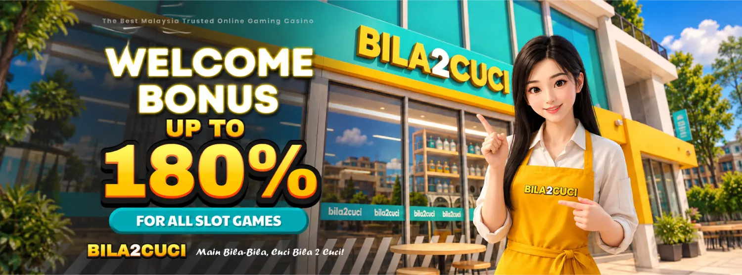 Welcome bonus sehingga 180% untuk semua slot game
